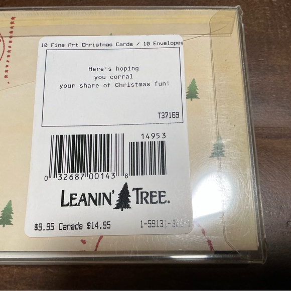 Box of 10 Leanin’ Tree Holiday Cards & Decorated Envelopes - Picture 5 of 5
